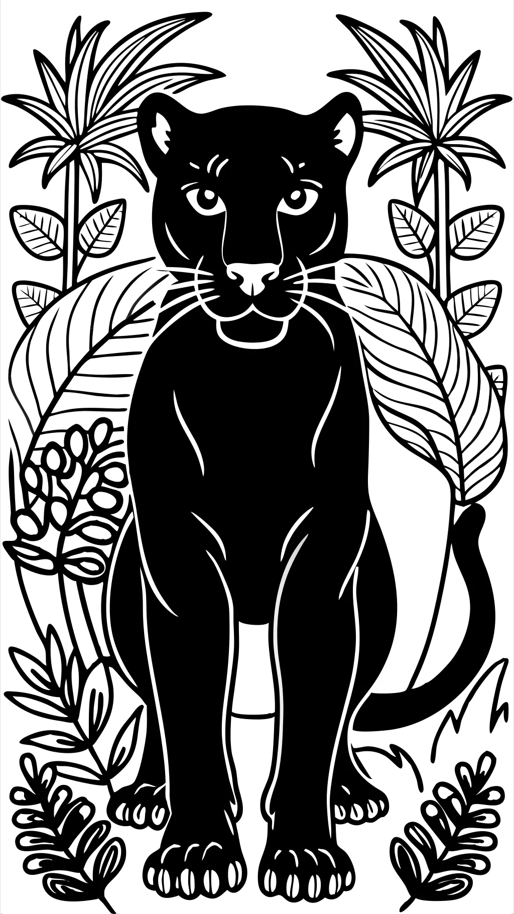 black panther coloring page